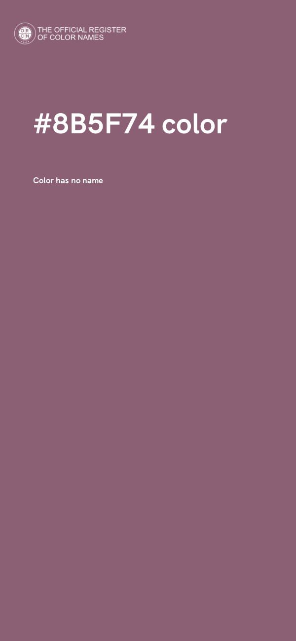 #8B5F74 color image