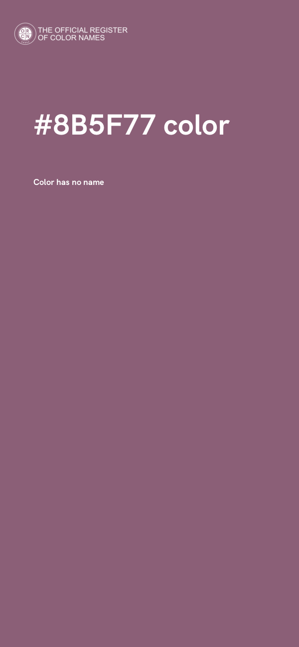 #8B5F77 color image