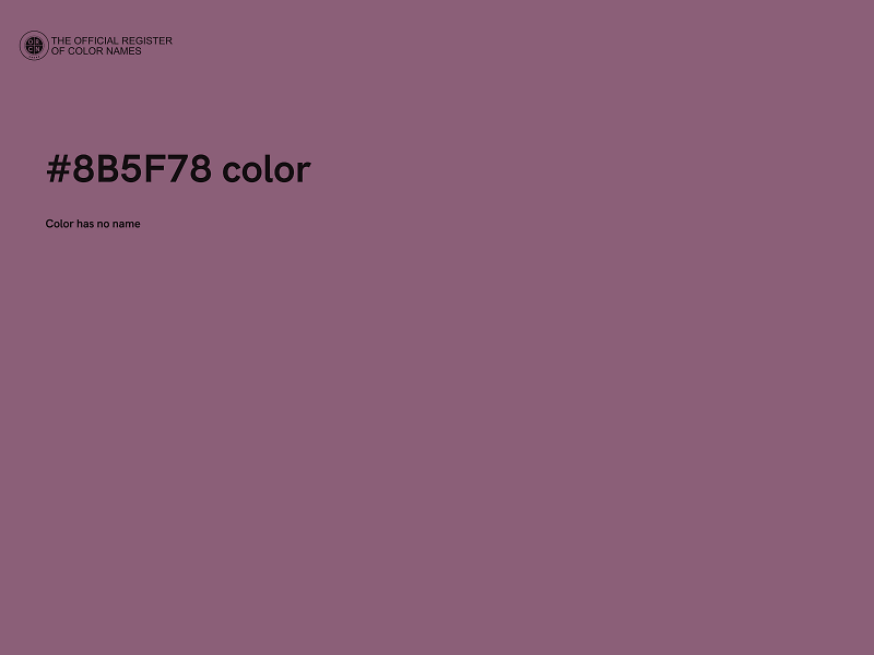 #8B5F78 color image