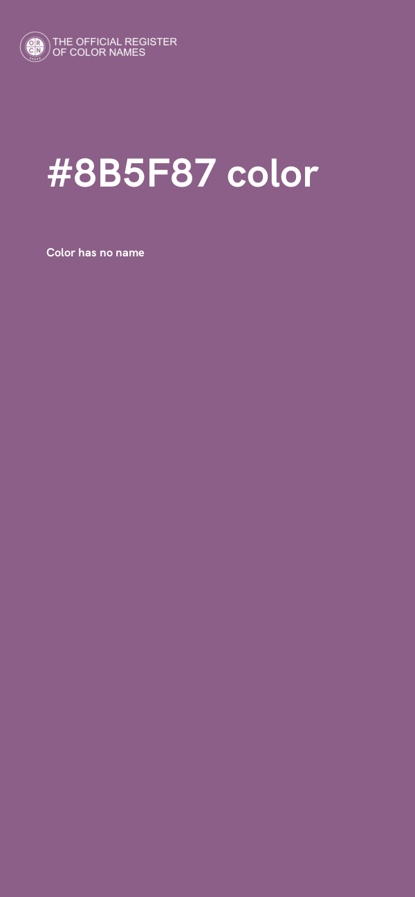 #8B5F87 color image