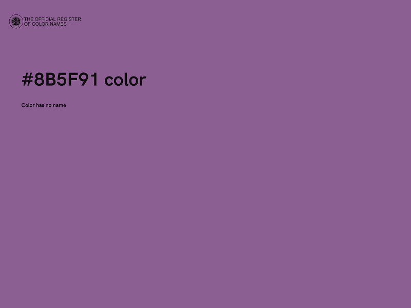 #8B5F91 color image