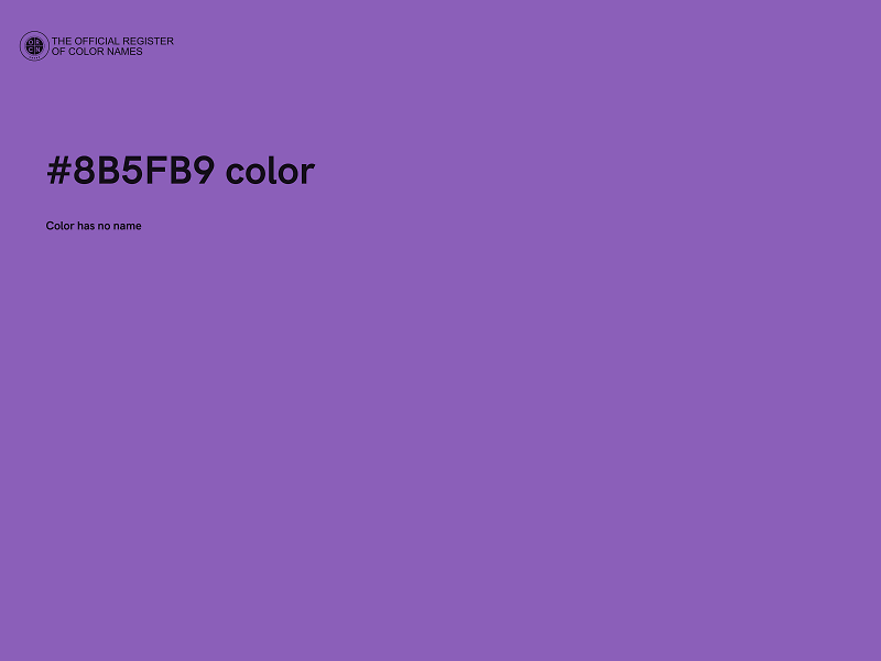 #8B5FB9 color image
