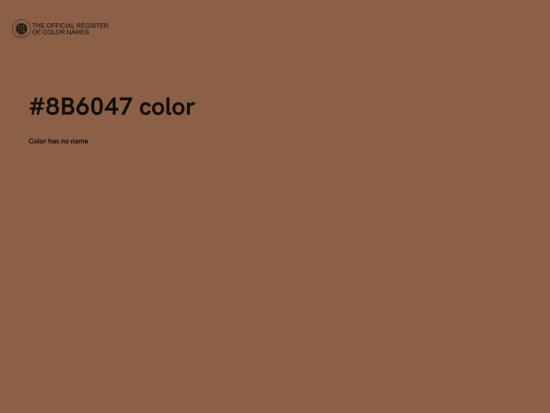 #8B6047 color image