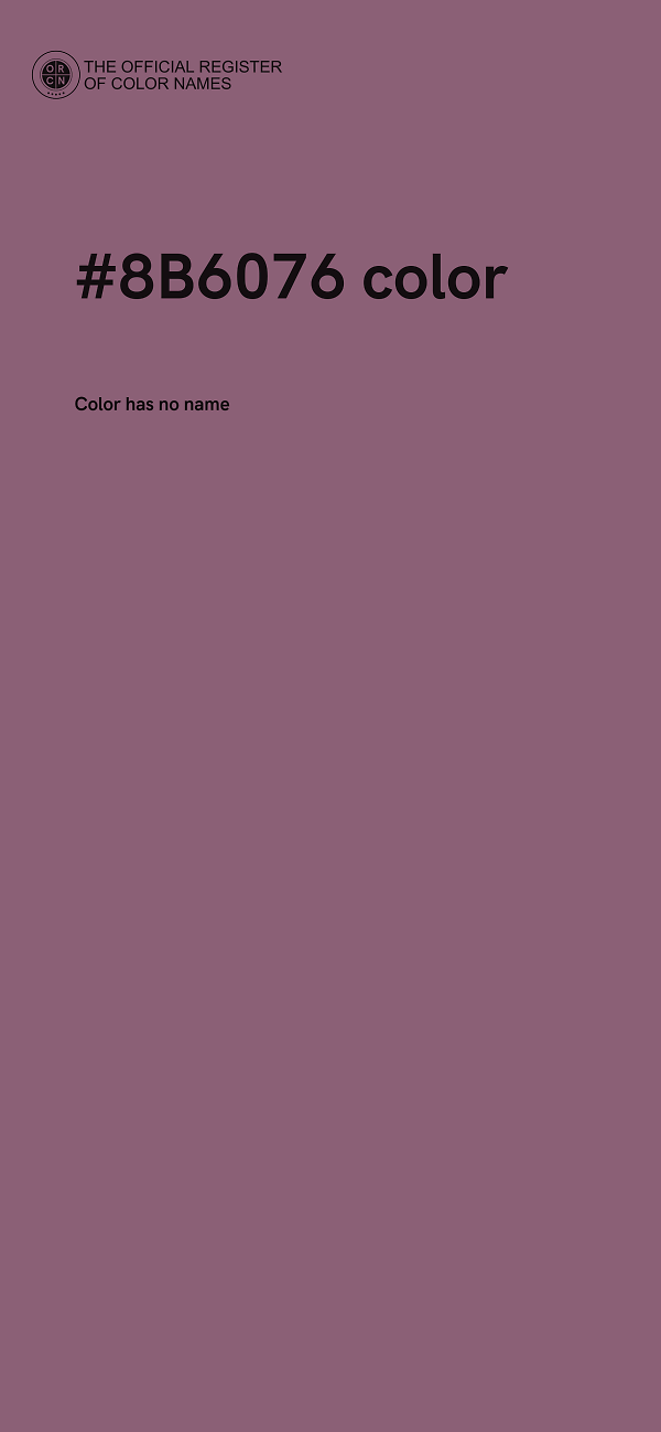 #8B6076 color image