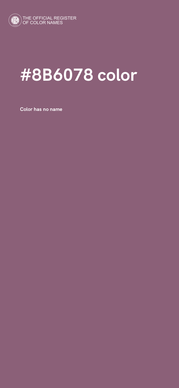 #8B6078 color image