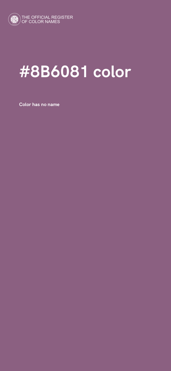 #8B6081 color image