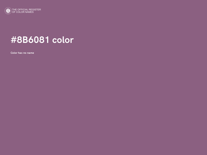 #8B6081 color image