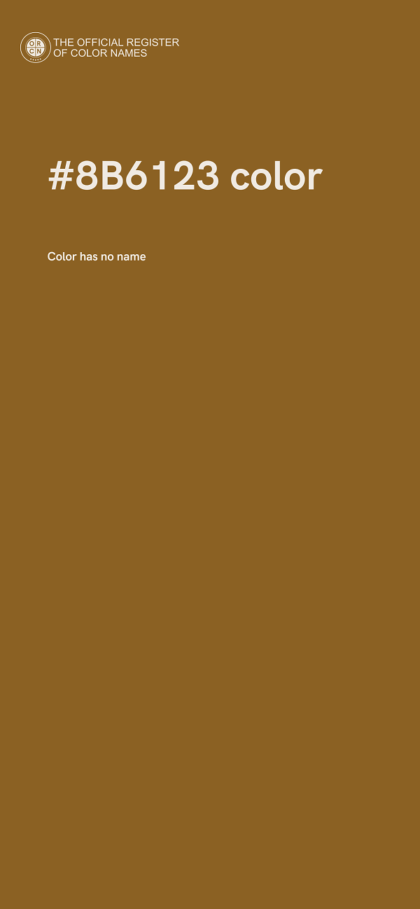 #8B6123 color image
