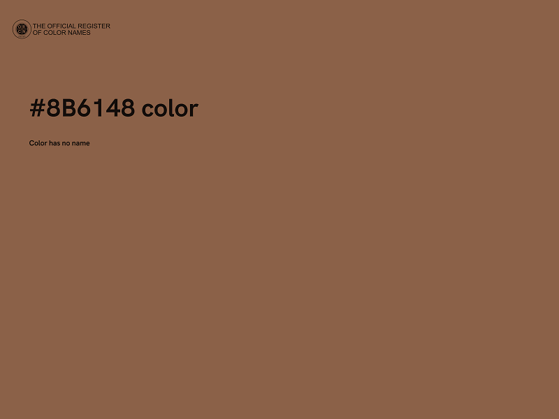 #8B6148 color image