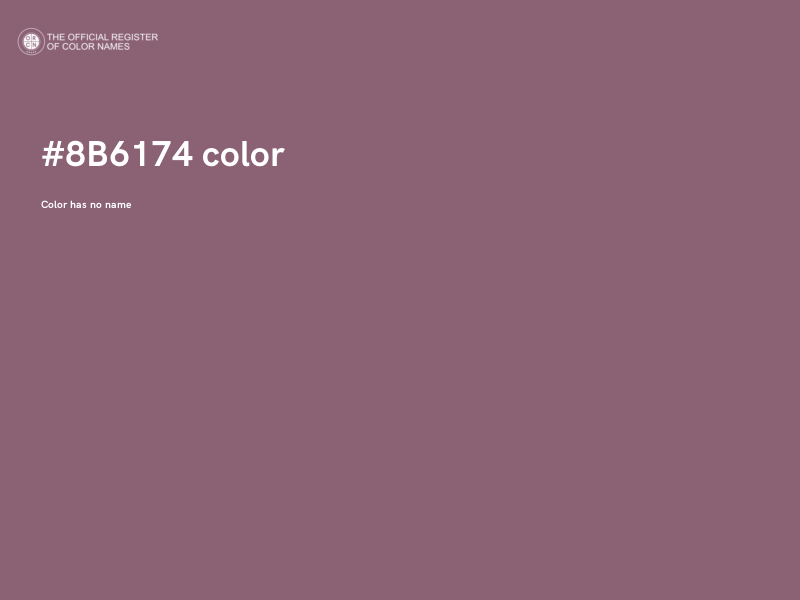 #8B6174 color image