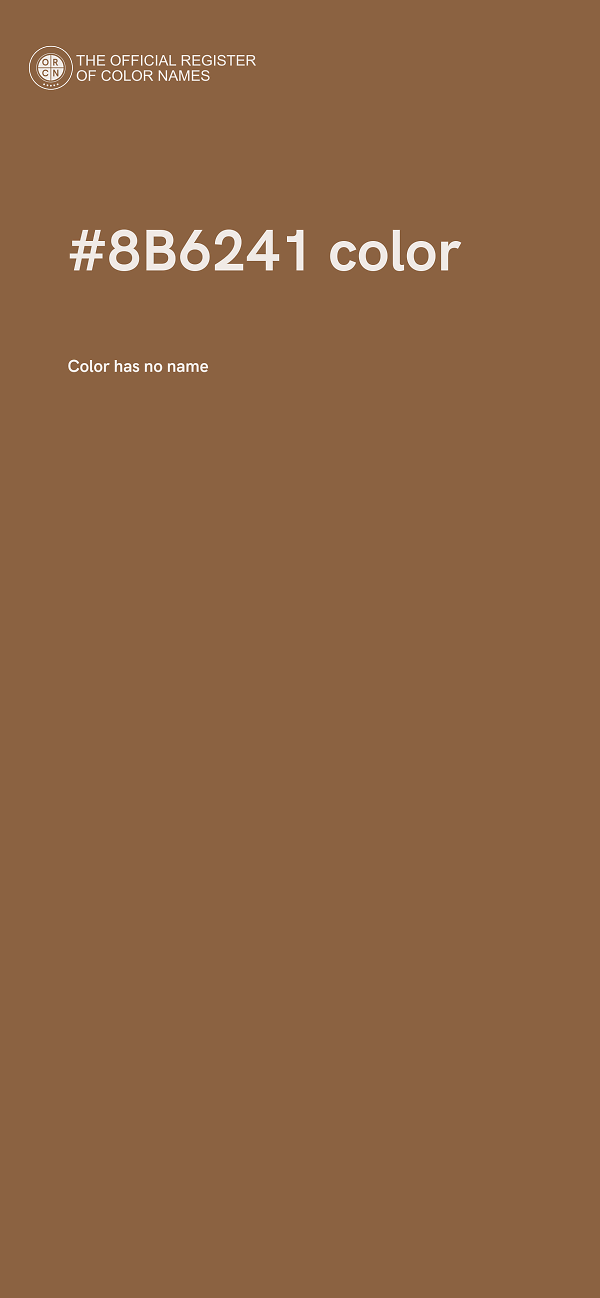 #8B6241 color image
