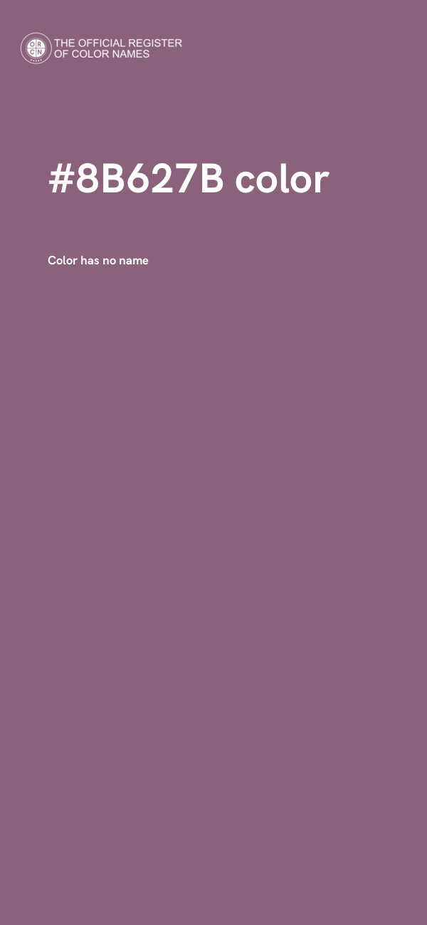#8B627B color image