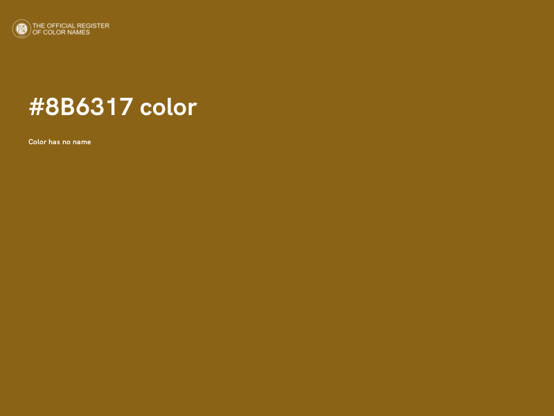 #8B6317 color image