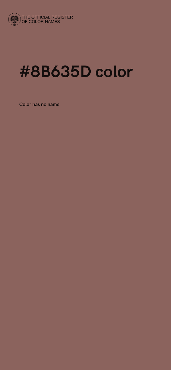 #8B635D color image