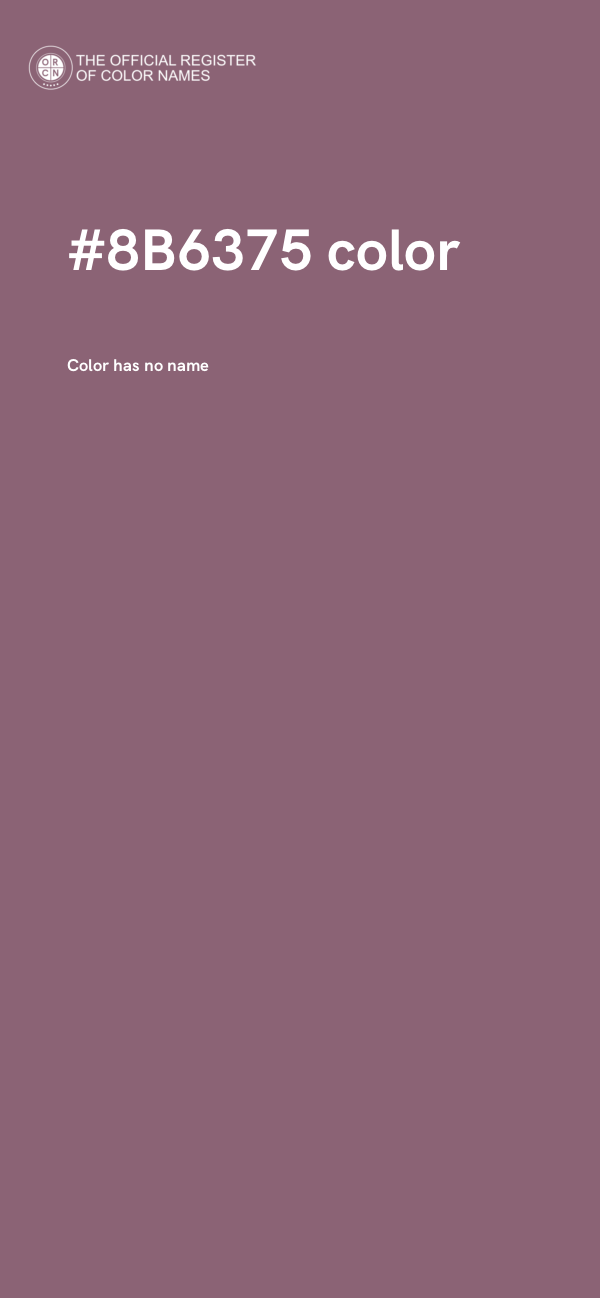 #8B6375 color image