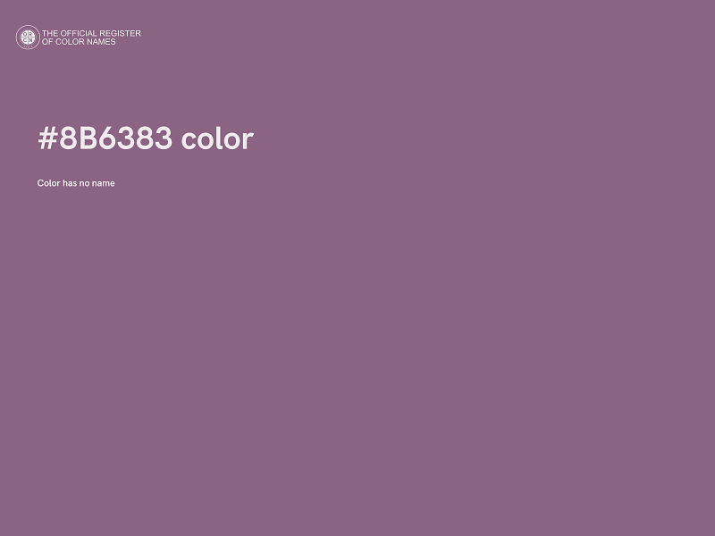 #8B6383 color image