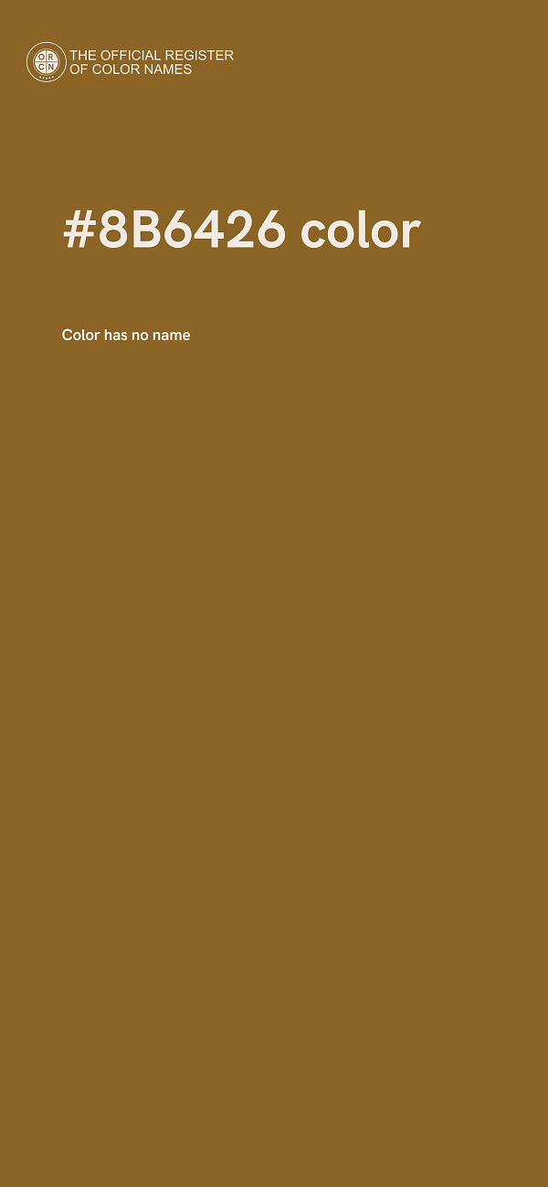 #8B6426 color image