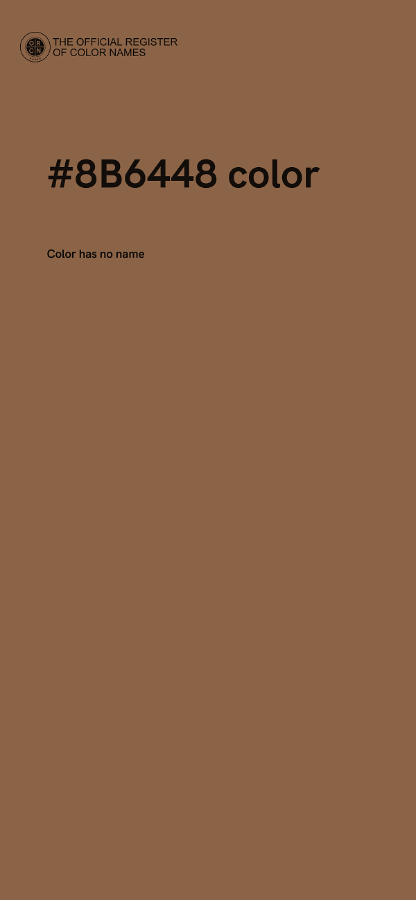 #8B6448 color image