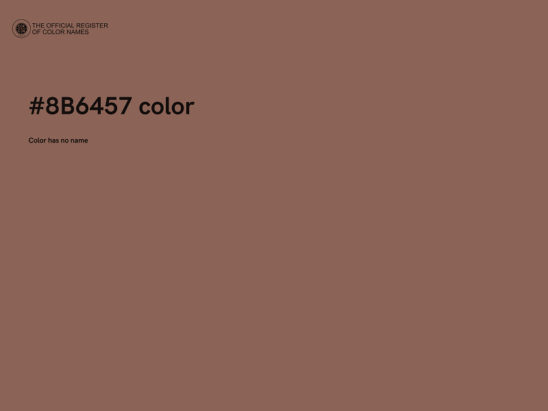 #8B6457 color image