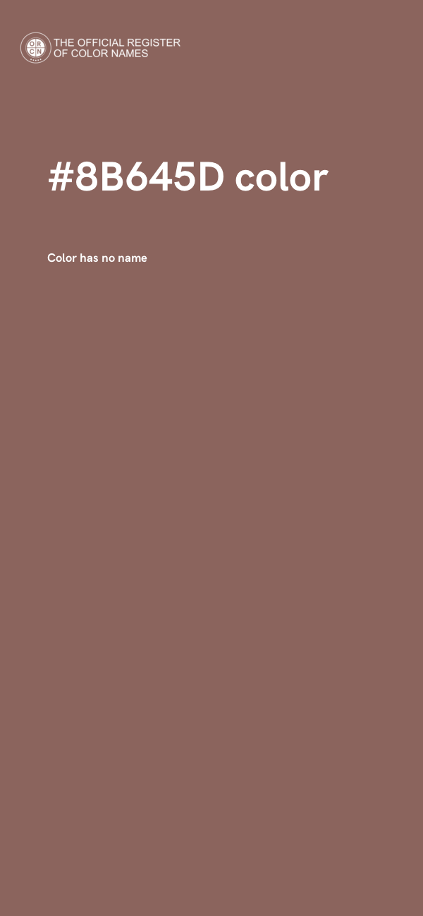 #8B645D color image