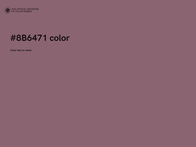 #8B6471 color image