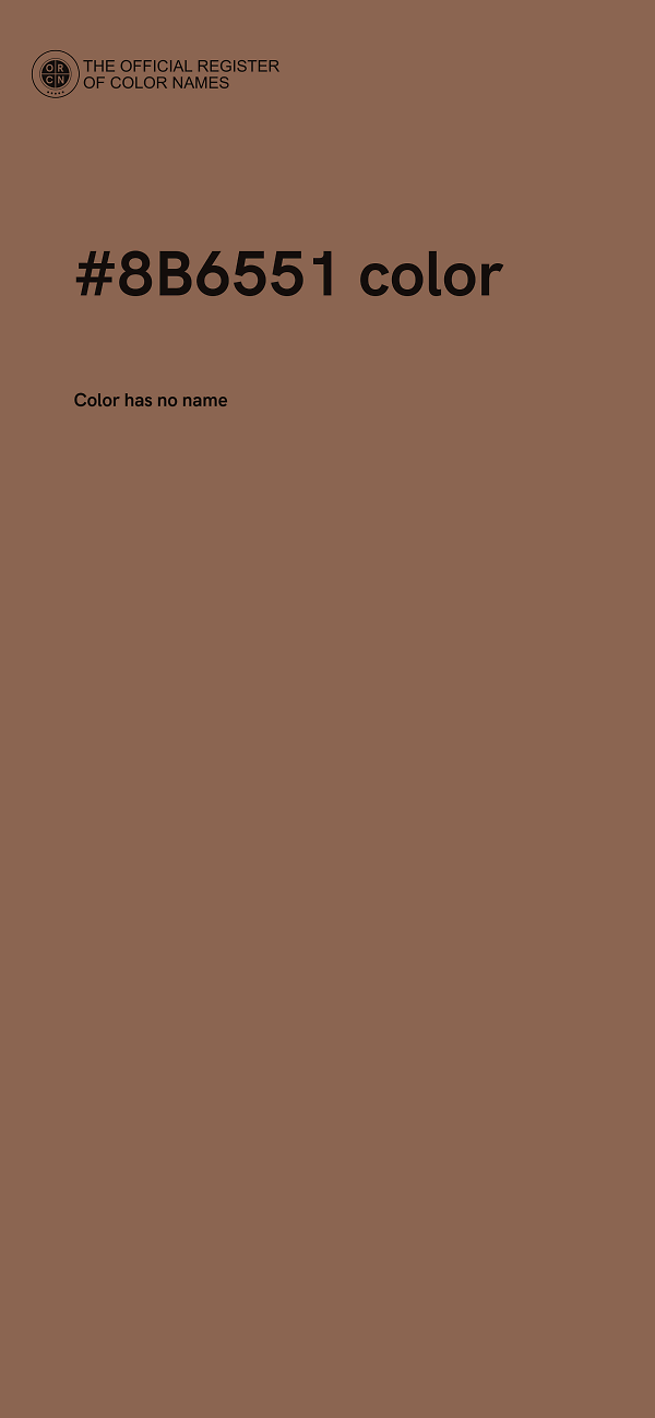 #8B6551 color image
