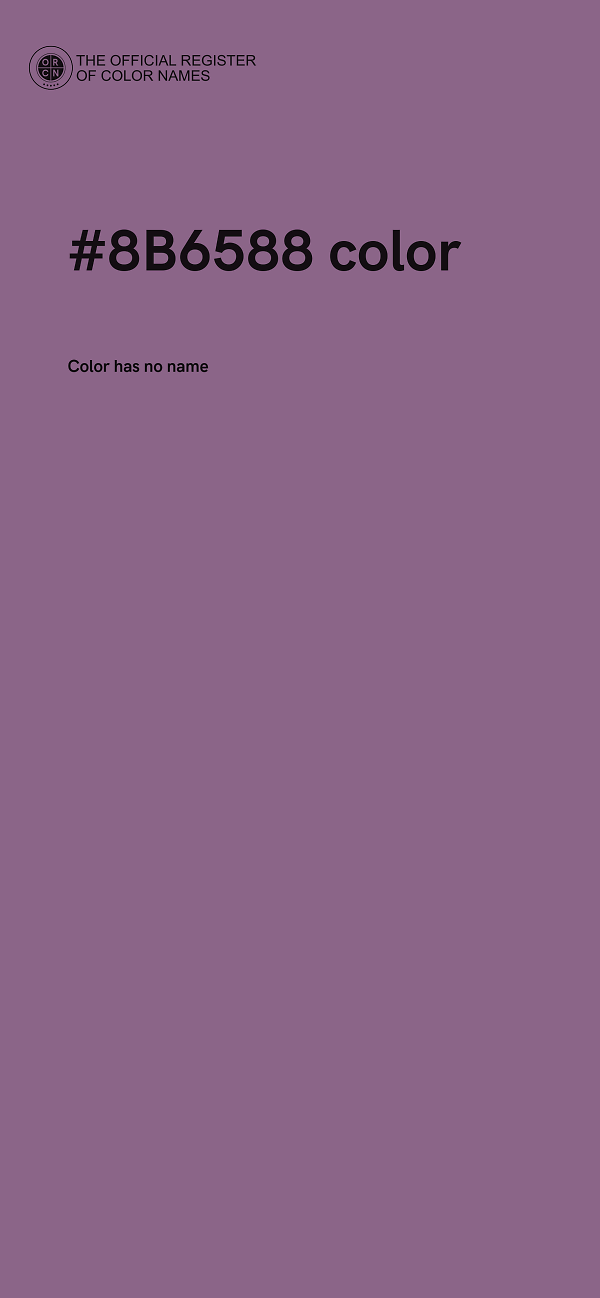 #8B6588 color image
