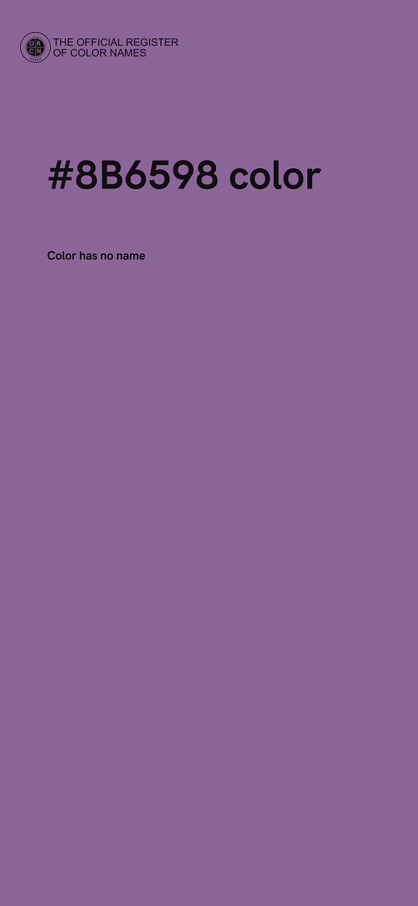 #8B6598 color image
