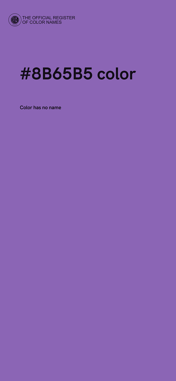 #8B65B5 color image