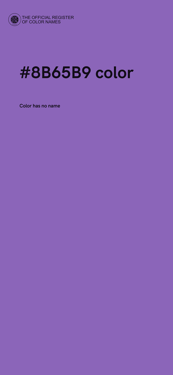 #8B65B9 color image