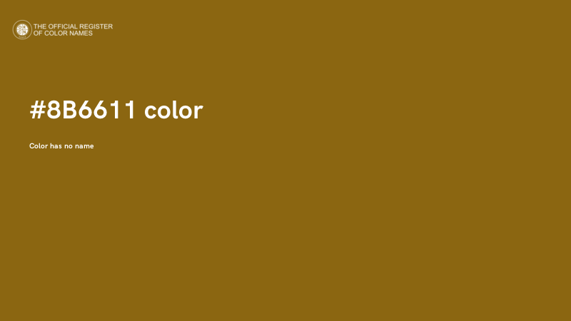 #8B6611 color image