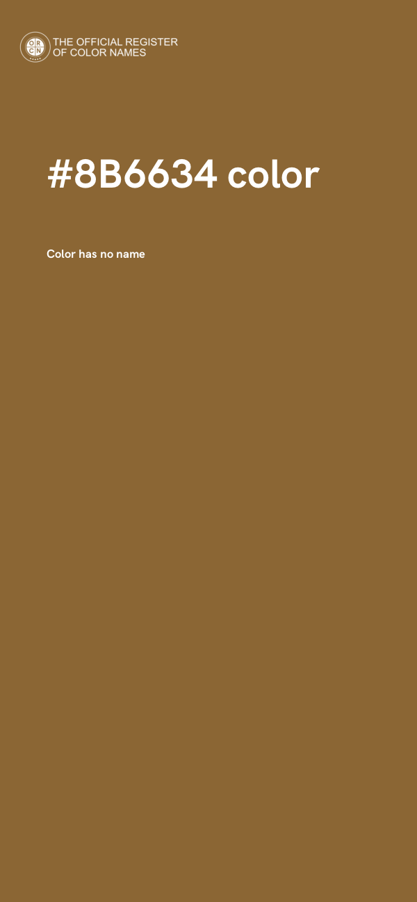 #8B6634 color image