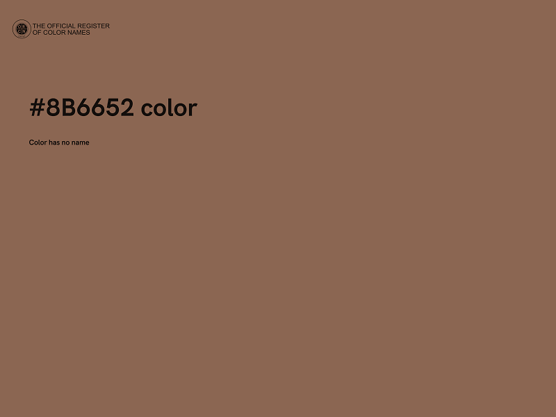 #8B6652 color image