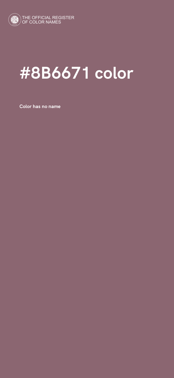 #8B6671 color image