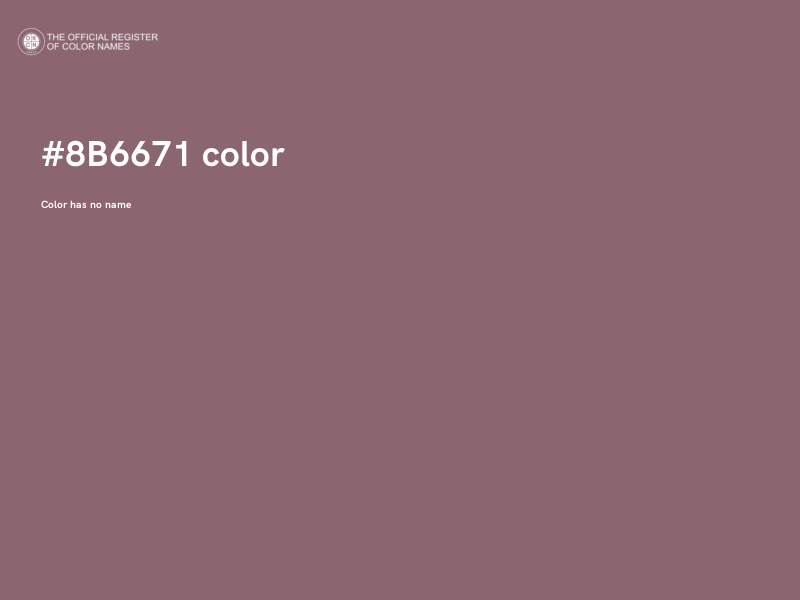 #8B6671 color image