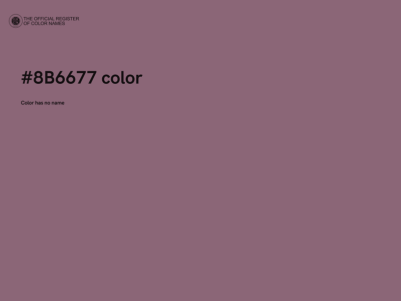 #8B6677 color image