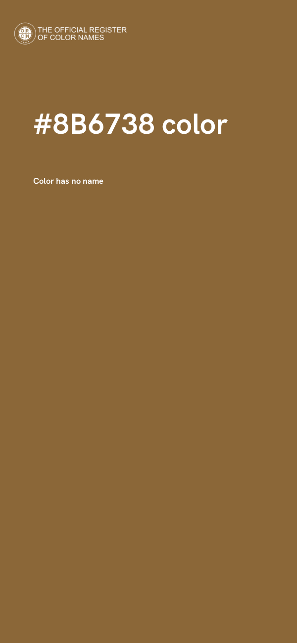 #8B6738 color image