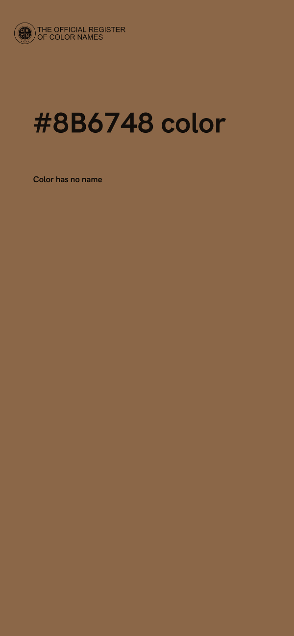 #8B6748 color image