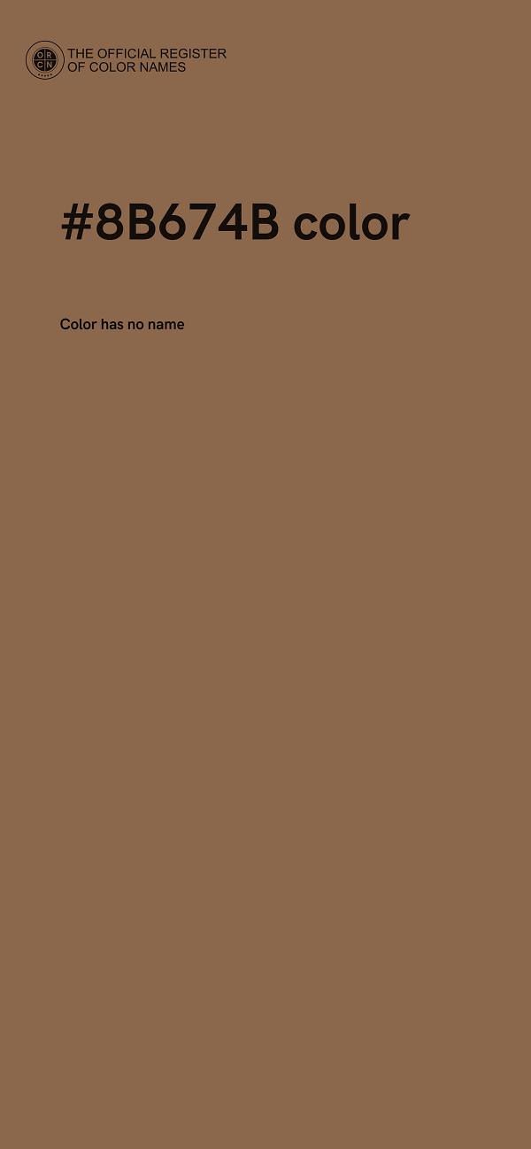 #8B674B color image