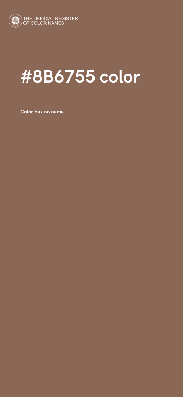 #8B6755 color image
