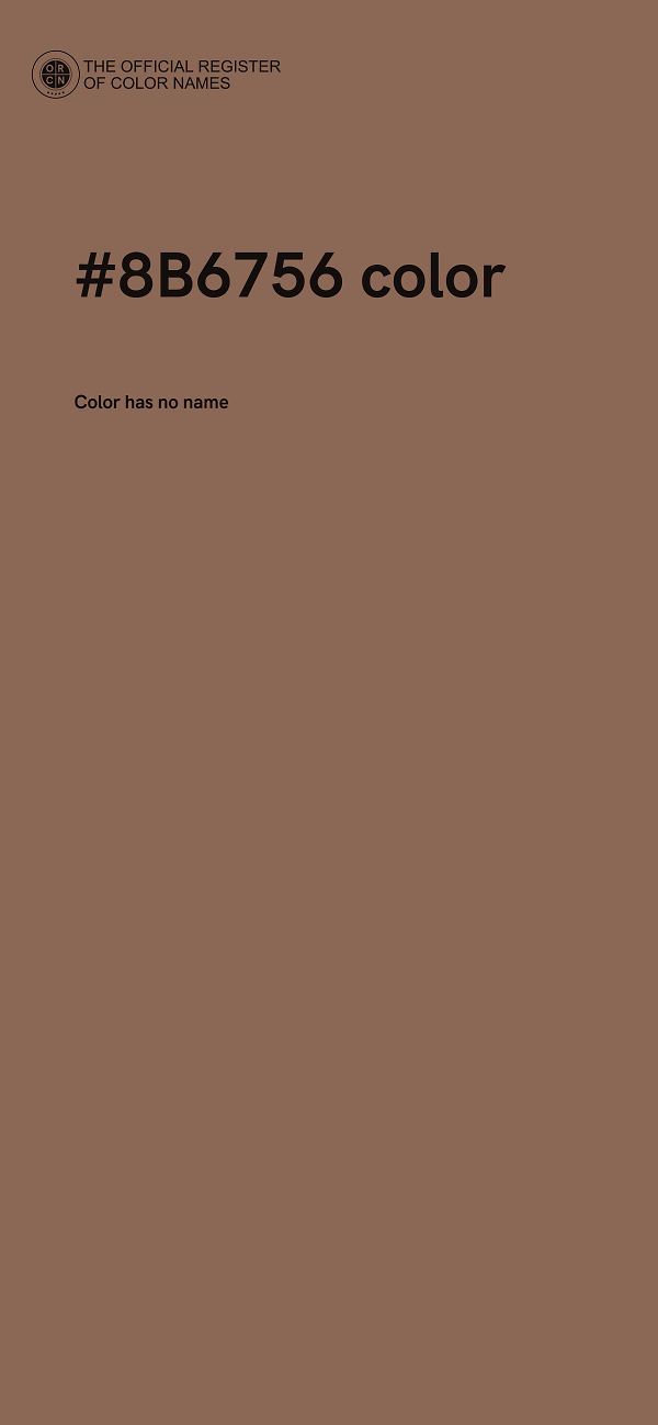#8B6756 color image