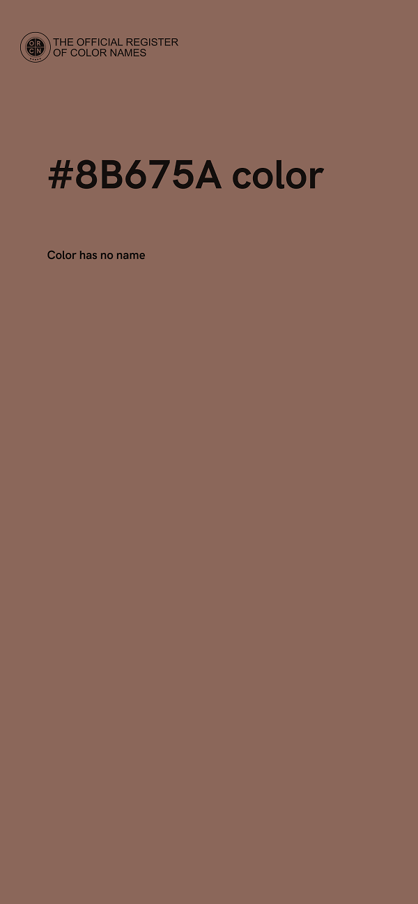 #8B675A color image