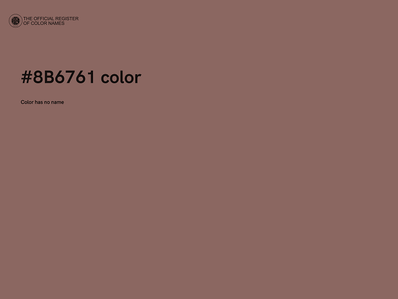 #8B6761 color image