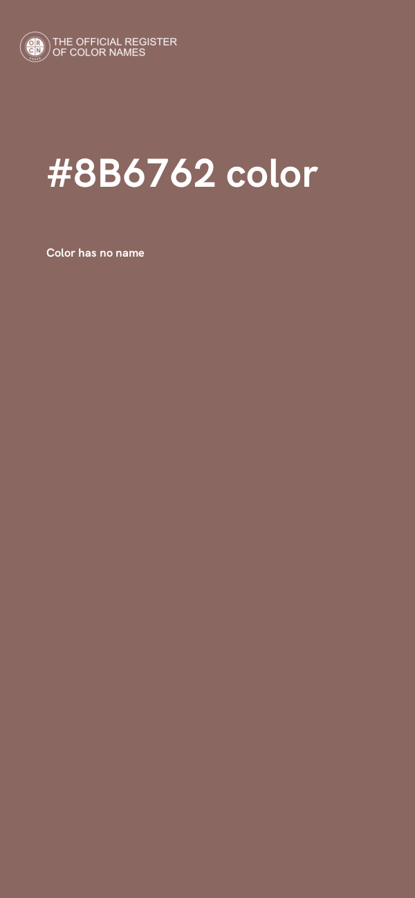 #8B6762 color image