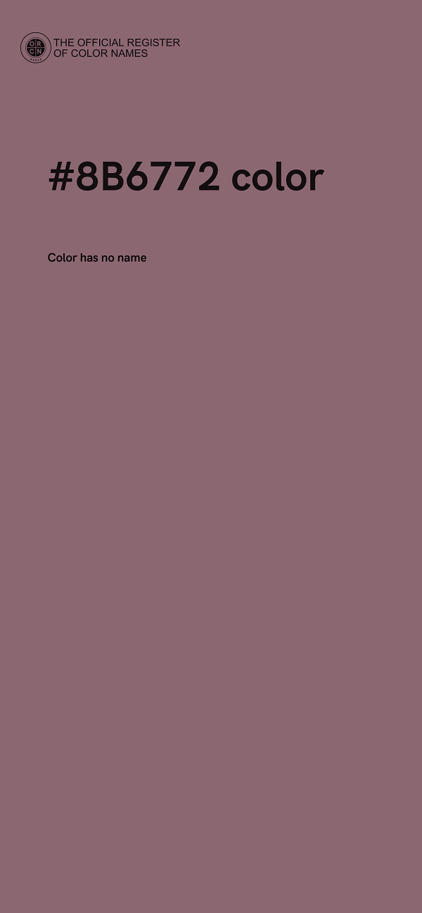 #8B6772 color image