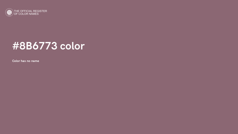 #8B6773 color image