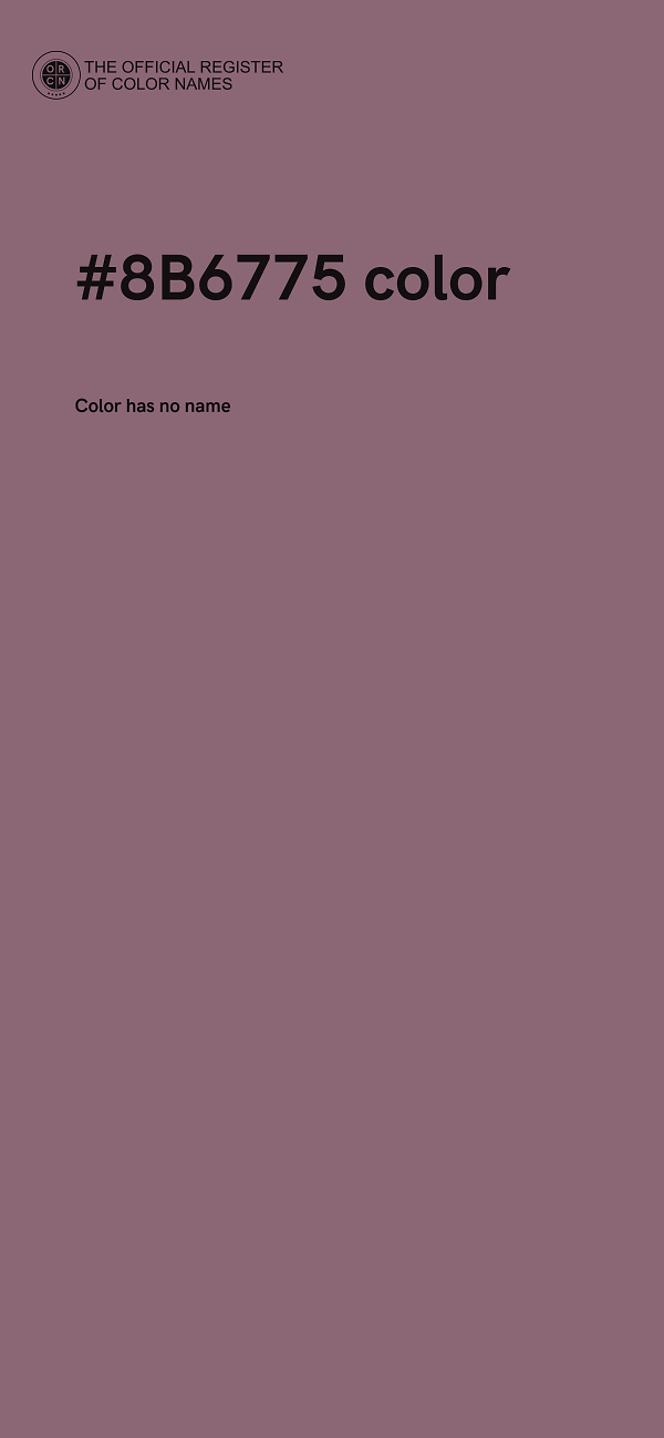 #8B6775 color image