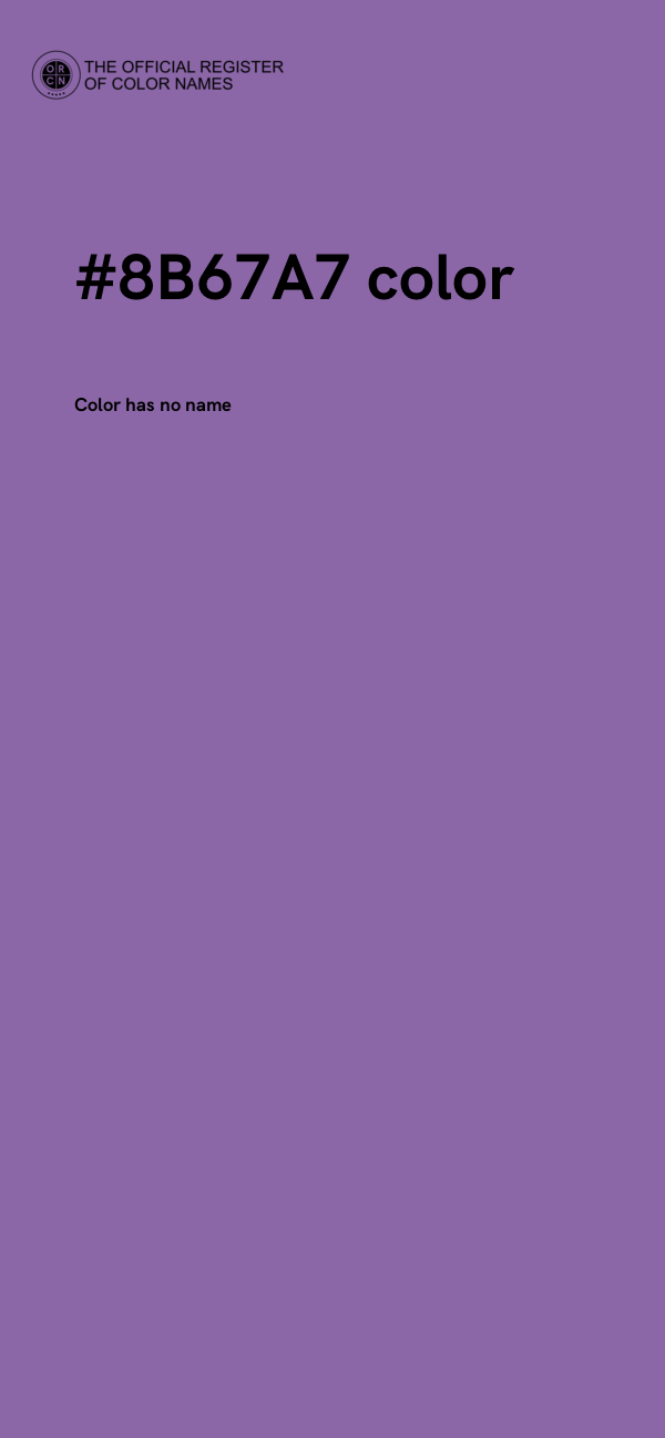 #8B67A7 color image