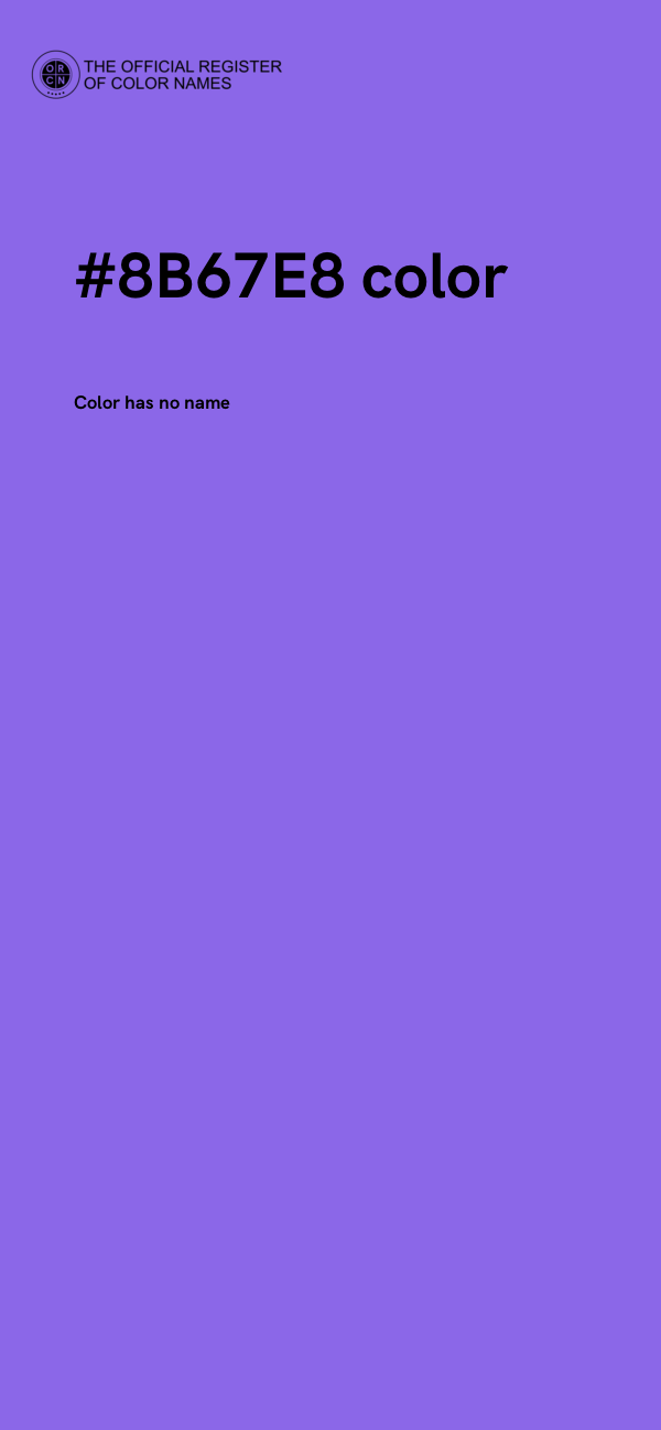 #8B67E8 color image
