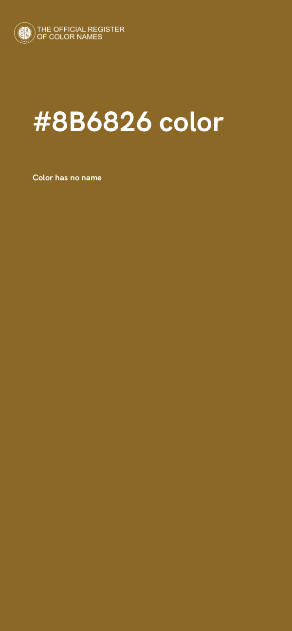 #8B6826 color image